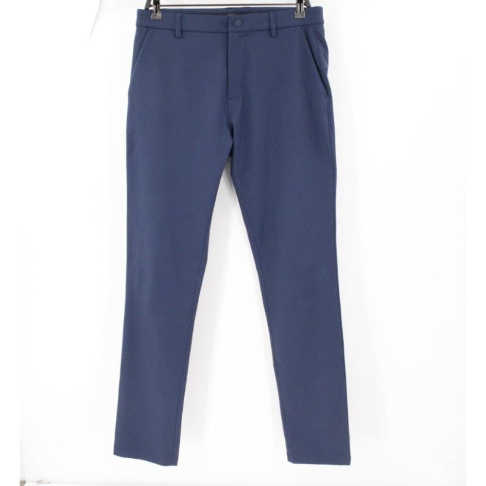 Rhone pants men 31 L32.5 Gotham slim fit Performance flat front blue golf casual